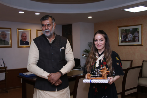 Ms. Zarina Doguzova, Head of the Federal Agency for Tourism, Russia, called on Hon'ble Union Minister of State for Tourism and Culture (I/C) Shri Prahlad Singh Patel on 10.07.2019